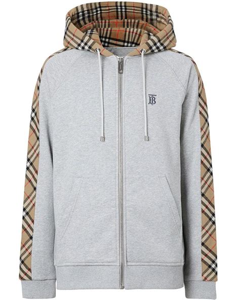 burberry cash hoodie|grey burberry zip up hoodie.